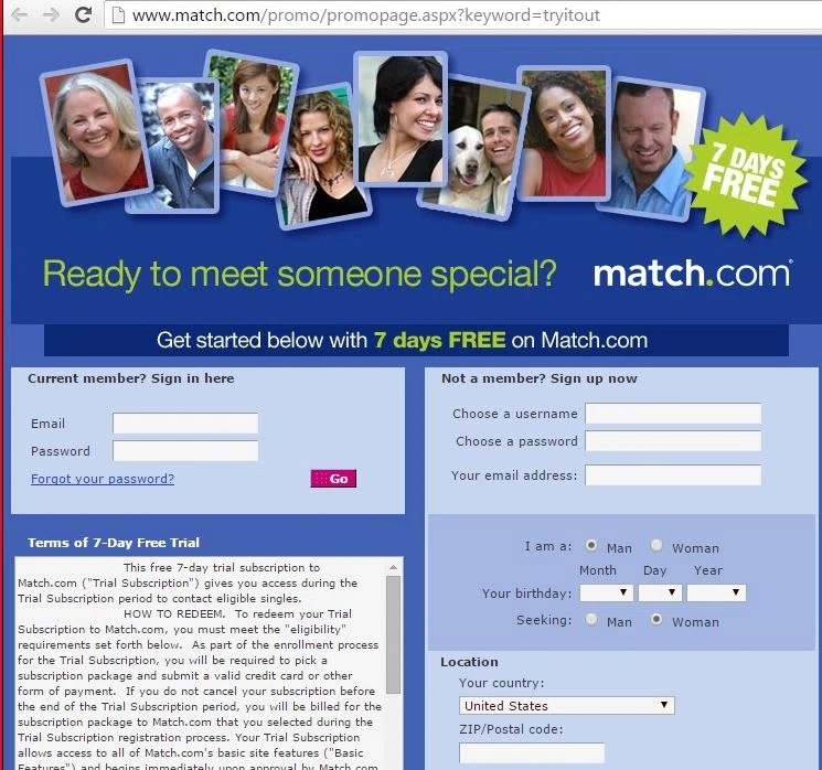 7 day free trial dating sites
